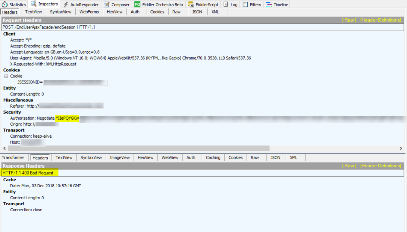 Kerberos Authentication And HTTP Header Size